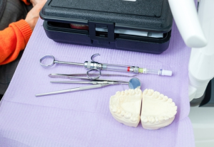 Lidocaine and dental tools